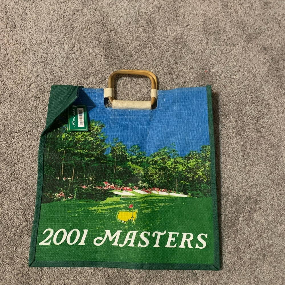2001 Masters Tote Bag with Wooden Handles